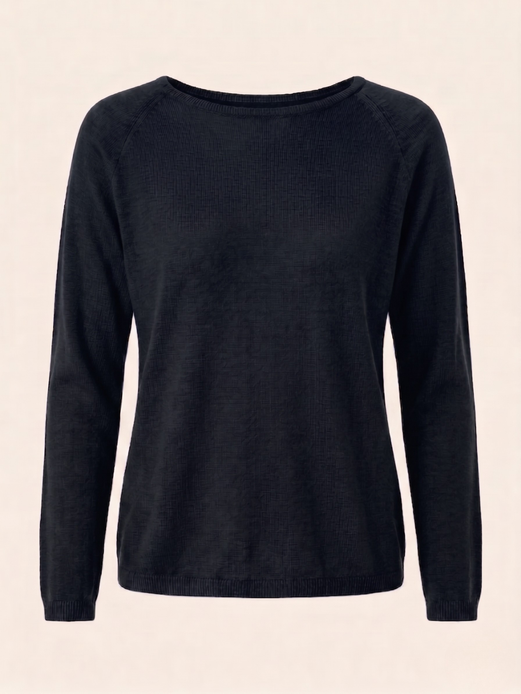 VIOLETTA - Maglia donna in lino e cotone manica lunga con scollo a barchetta