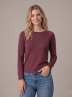 Maglia donna in lino cotone con scollo a barchetta cipolla