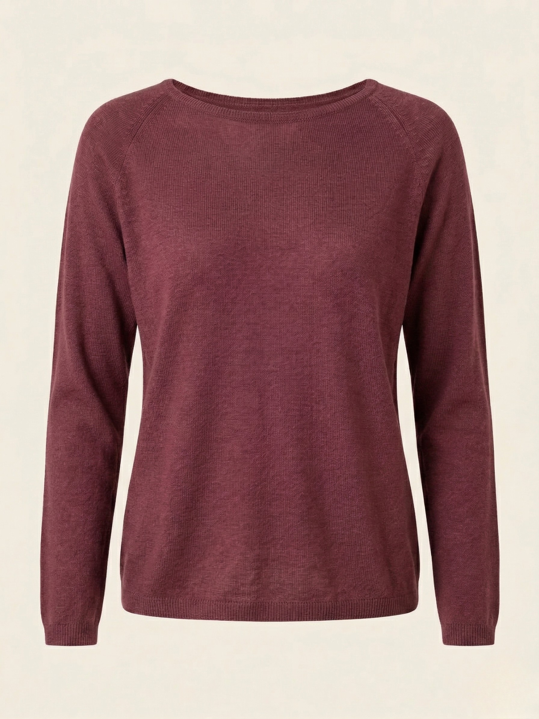 VIOLETTA - Maglia donna in lino e cotone manica lunga con scollo a barchetta