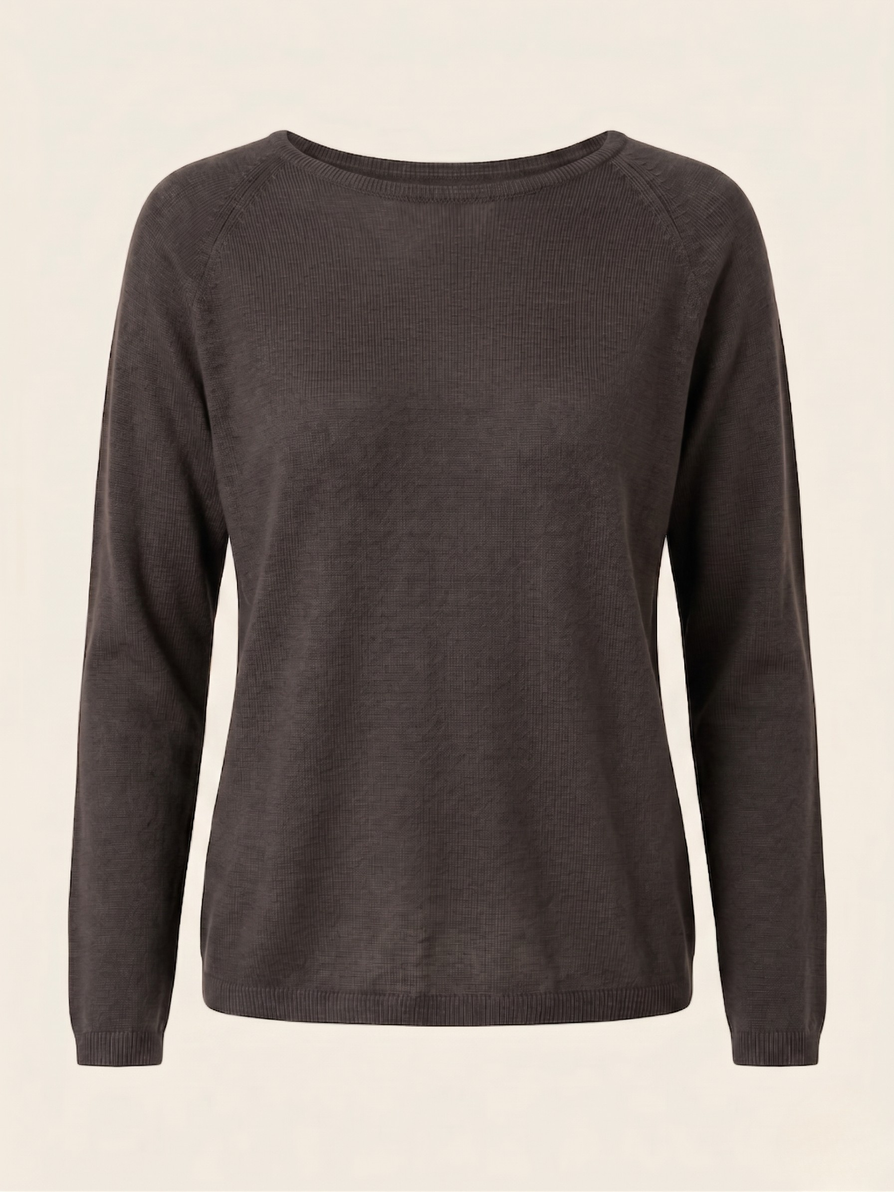 VIOLETTA - Maglia donna in lino e cotone manica lunga con scollo a barchetta