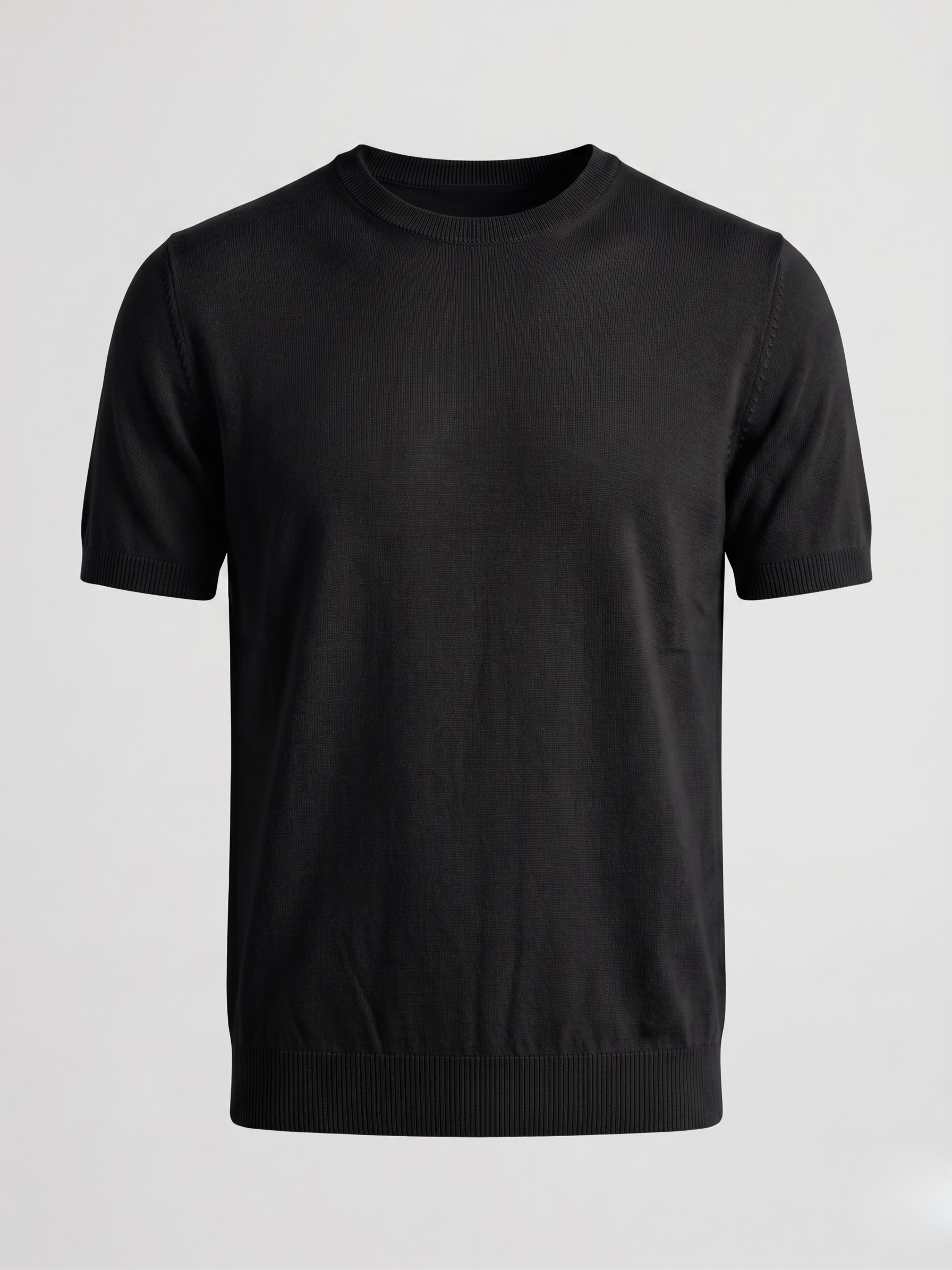 T-shirt uomo in fresco cotone mezza manica antracite